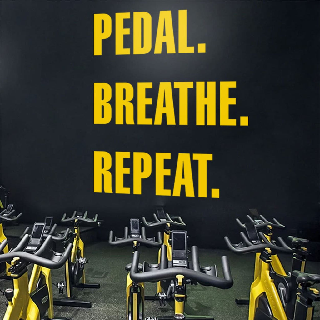 Cycling Gym Wall Decal: Fitness Quote, Workout Sticker