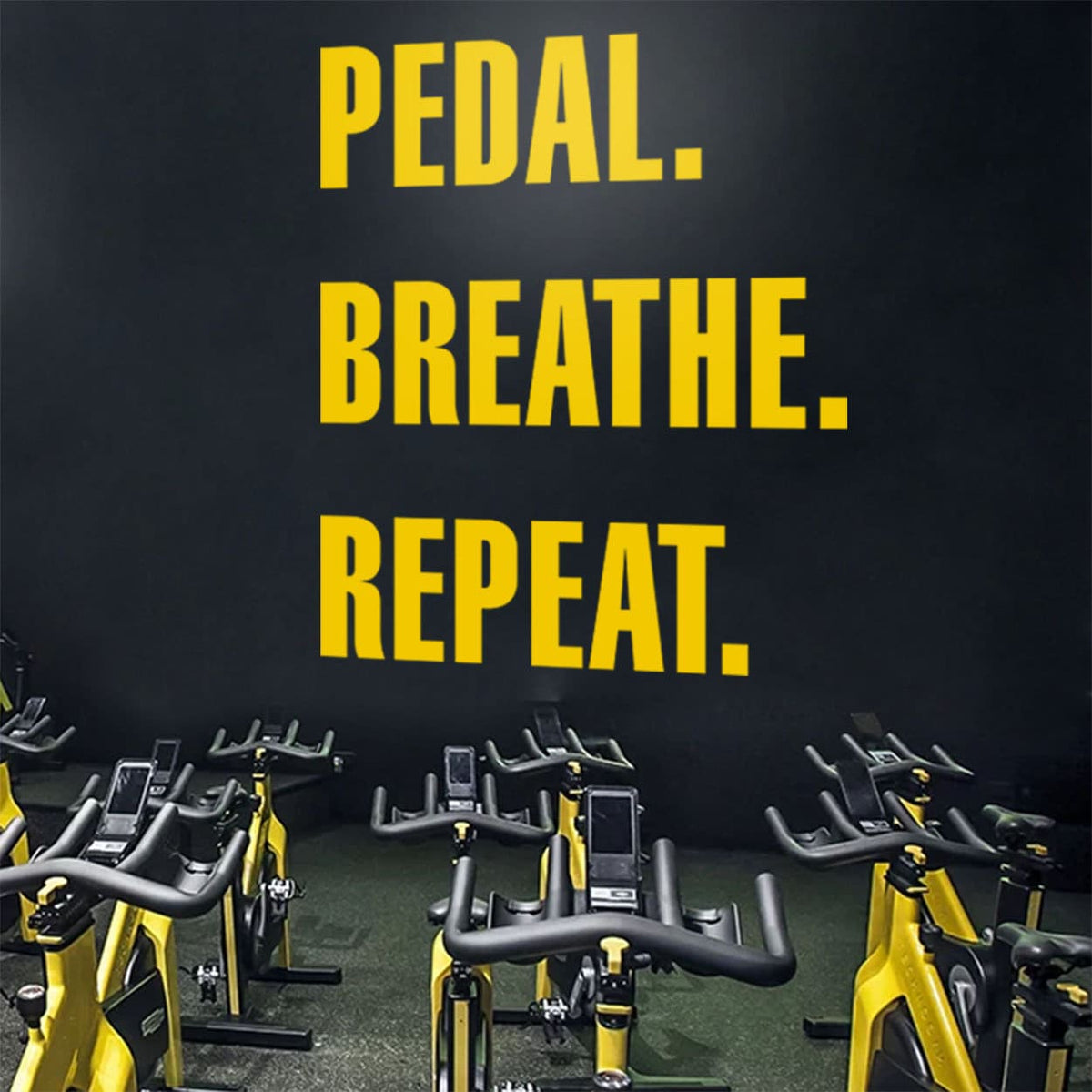 Cycling Gym Wall Decal: Fitness Quote, Workout Sticker