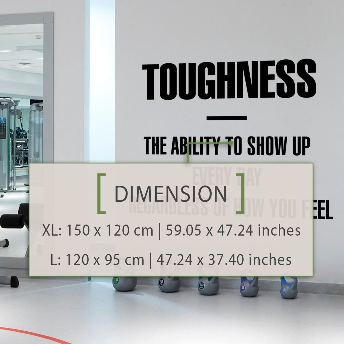 Toughness Gym Wall Sticker