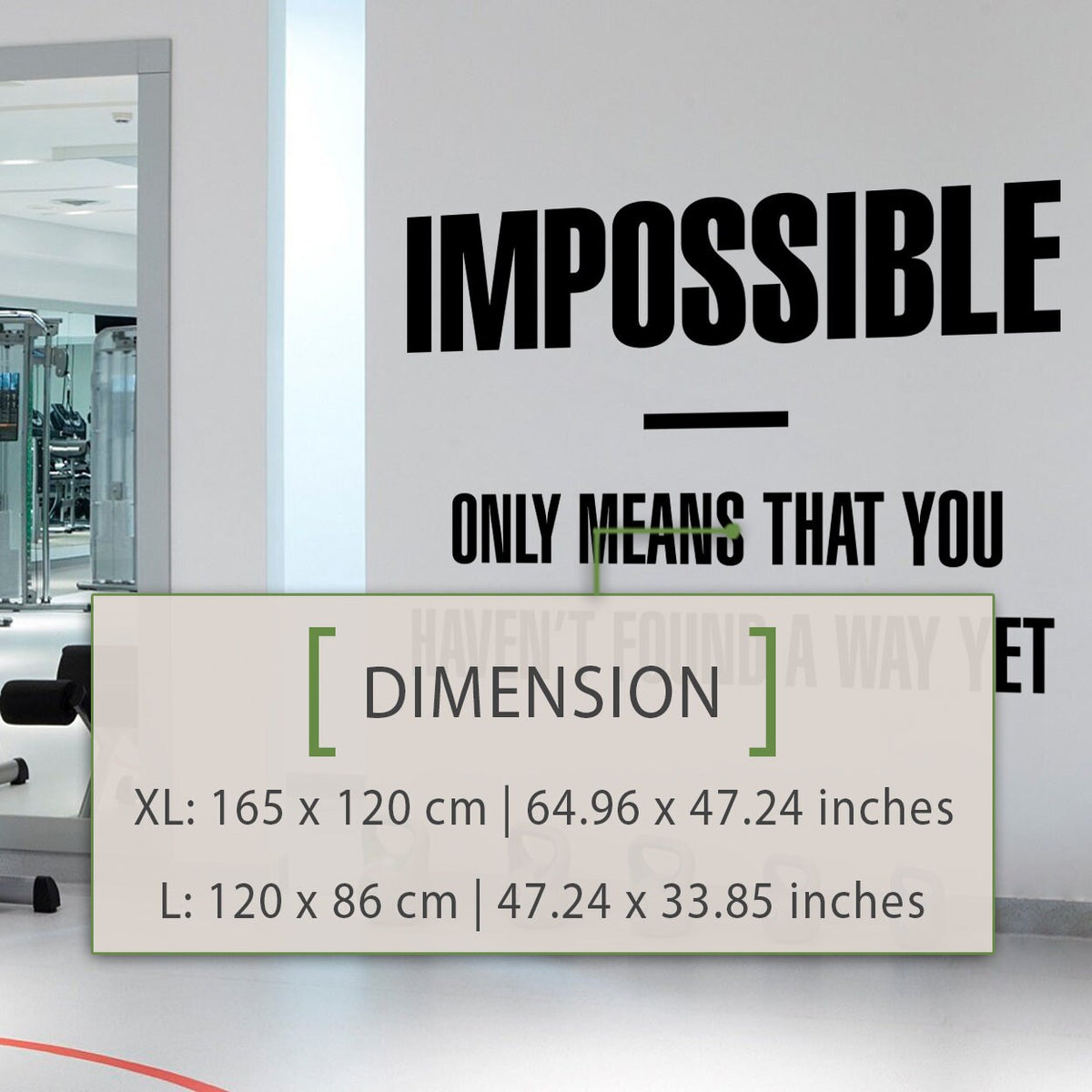 Impossible Motivation Quote Wall Sticker
