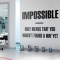 Impossible Motivation Quote Wall Sticker