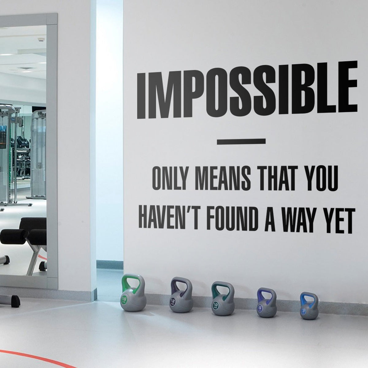 Impossible Motivation Quote Wall Sticker