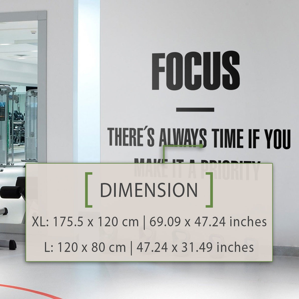 Focus Quote Wall Decal for Wall Decor