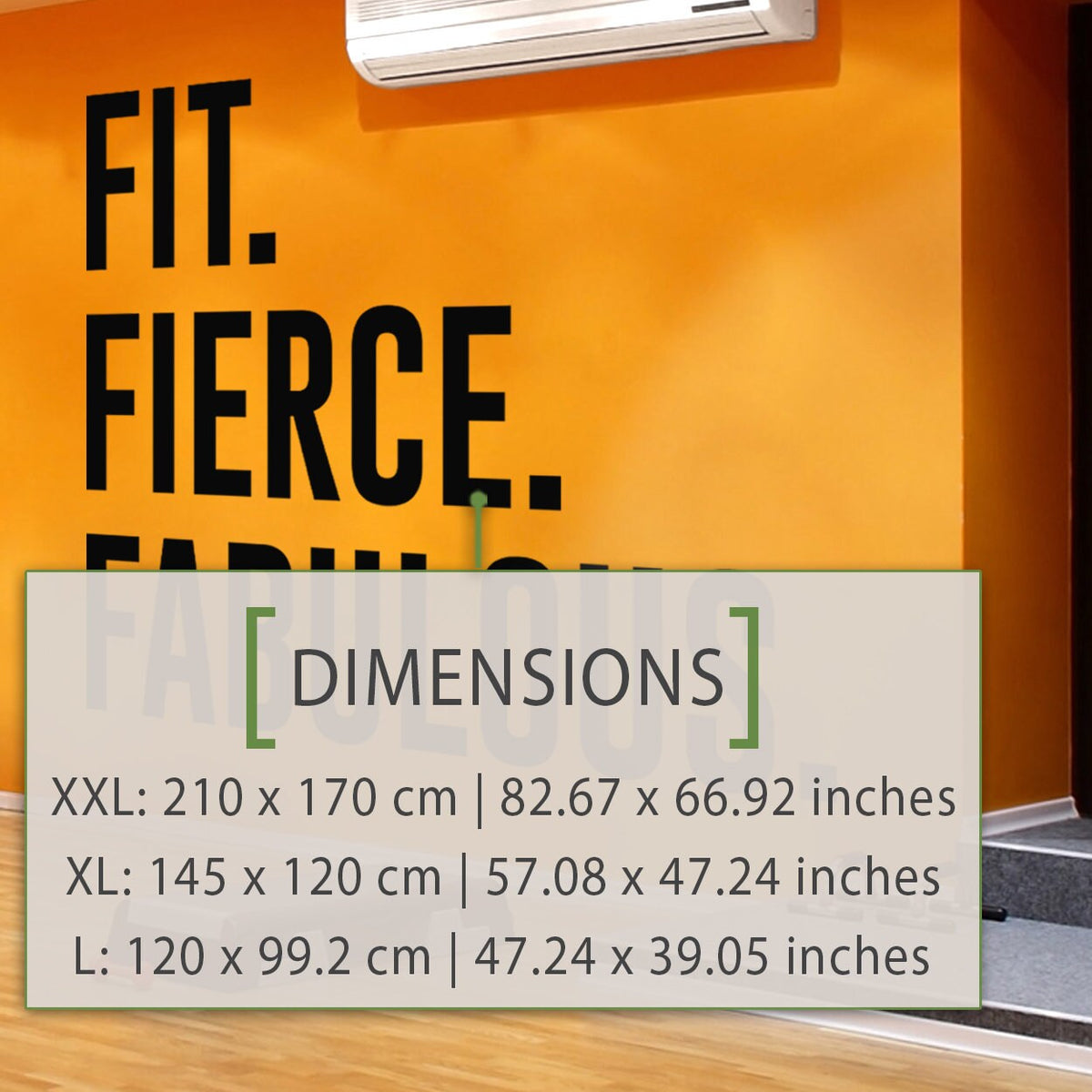 Fit Fierce Vinyl Wall Decal: Gym Motivation, Home Fitness