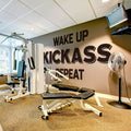 Wake Up, Kickass, Repeat, Gym, Wall, Decor, Sticker