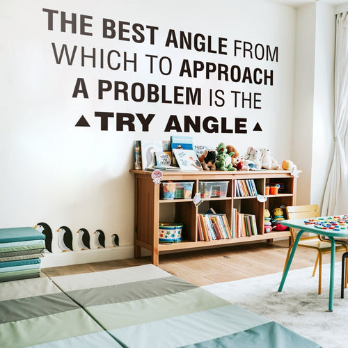 Approach a Problem Wall Decal: Homeschool Classroom Decor