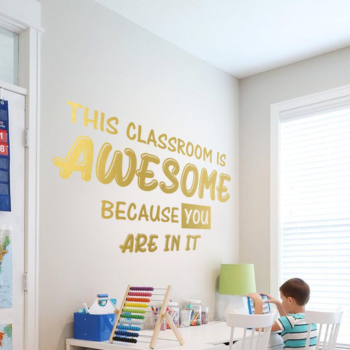 Awesome Classroom, Classroom Decor, Homeschool, School, Wall Sticker, Teacher, Classroom, Class Decoration, Wall Decal, Wall Decor, Quotes