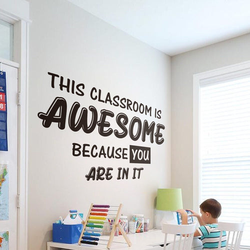 Awesome Classroom, Classroom Decor, Homeschool, School, Wall Sticker, Teacher, Classroom, Class Decoration, Wall Decal, Wall Decor, Quotes