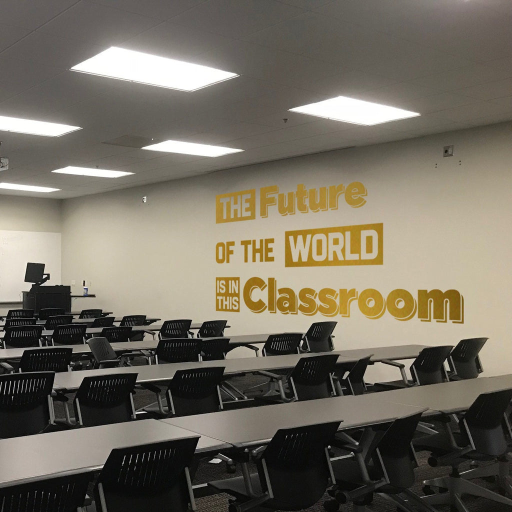 Classroom Wall Decal, Future of the World Quote, Teacher Gift