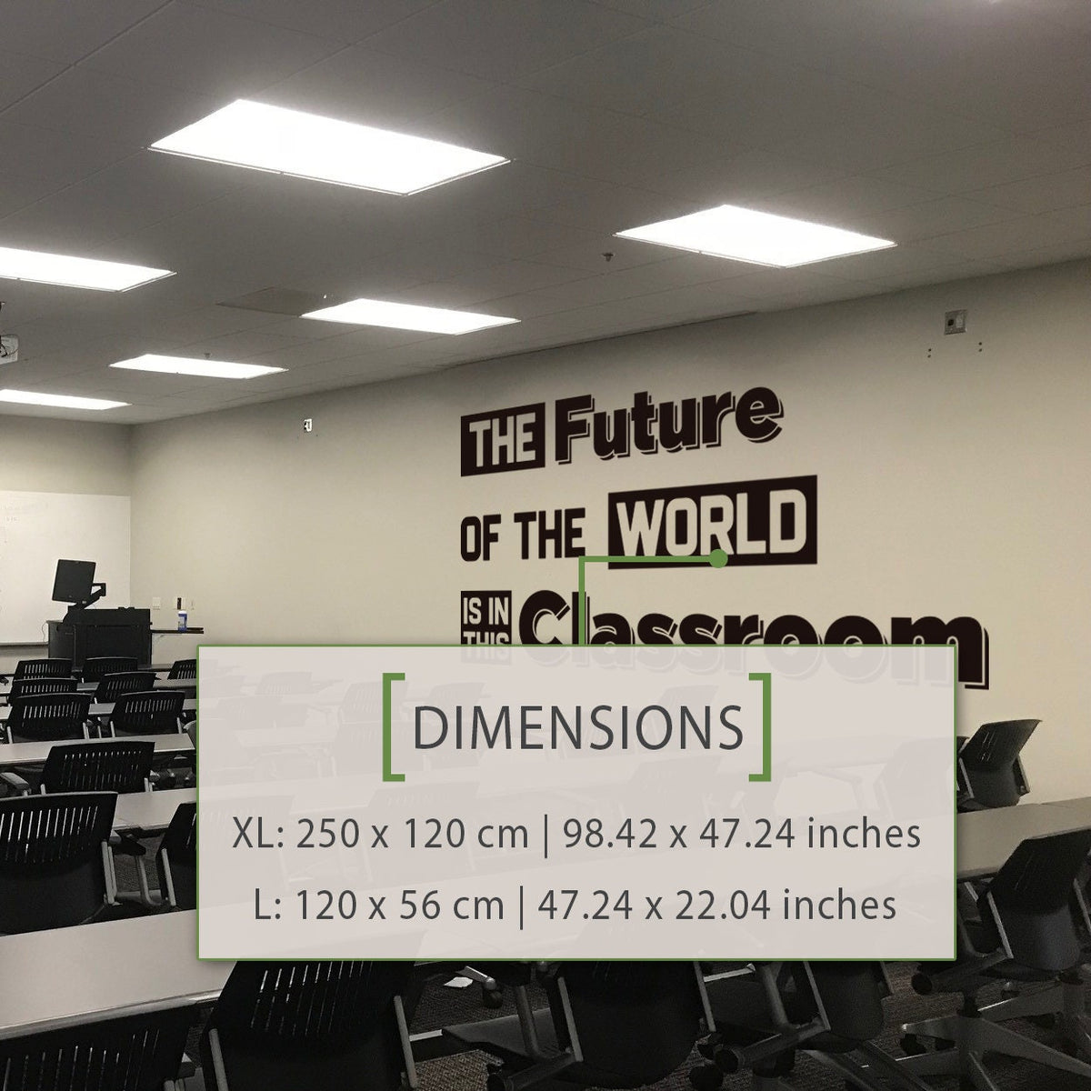 Classroom Wall Decal, Future of the World Quote, Teacher Gift