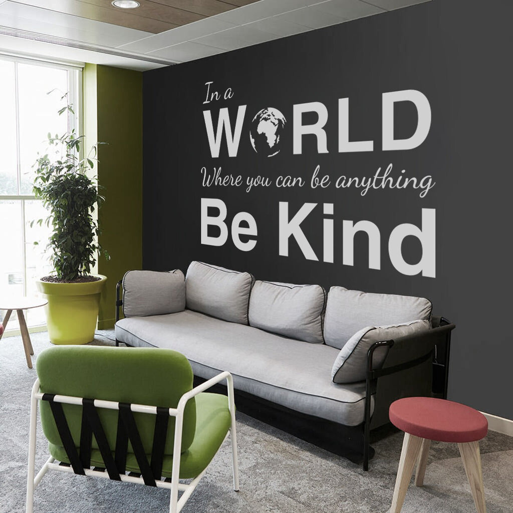 Be Kind Wall Decal: Inspirational Quote, Home or Office Decor