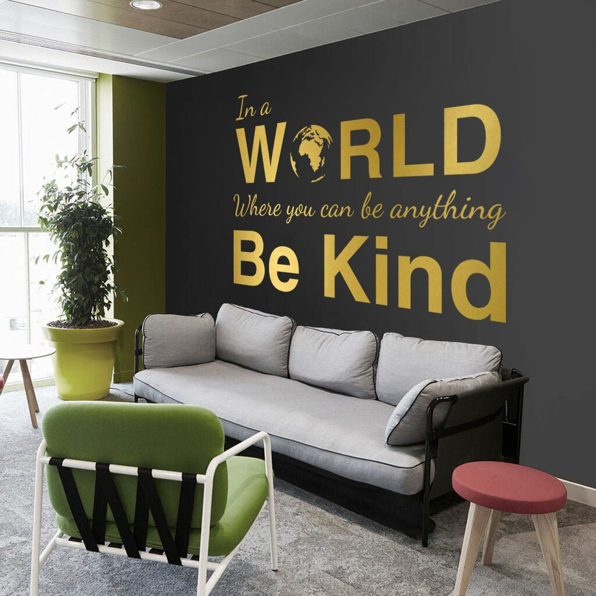 Be Kind Wall Decal: Inspirational Quote, Home or Office Decor