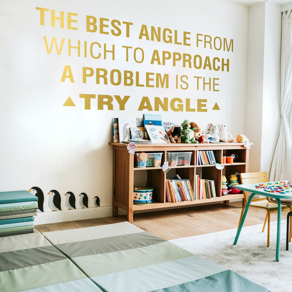 Approach a Problem Wall Decal: Homeschool Classroom Decor