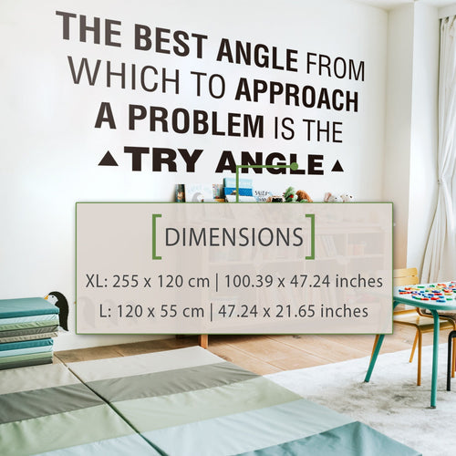 Approach a Problem Wall Decal: Homeschool Classroom Decor