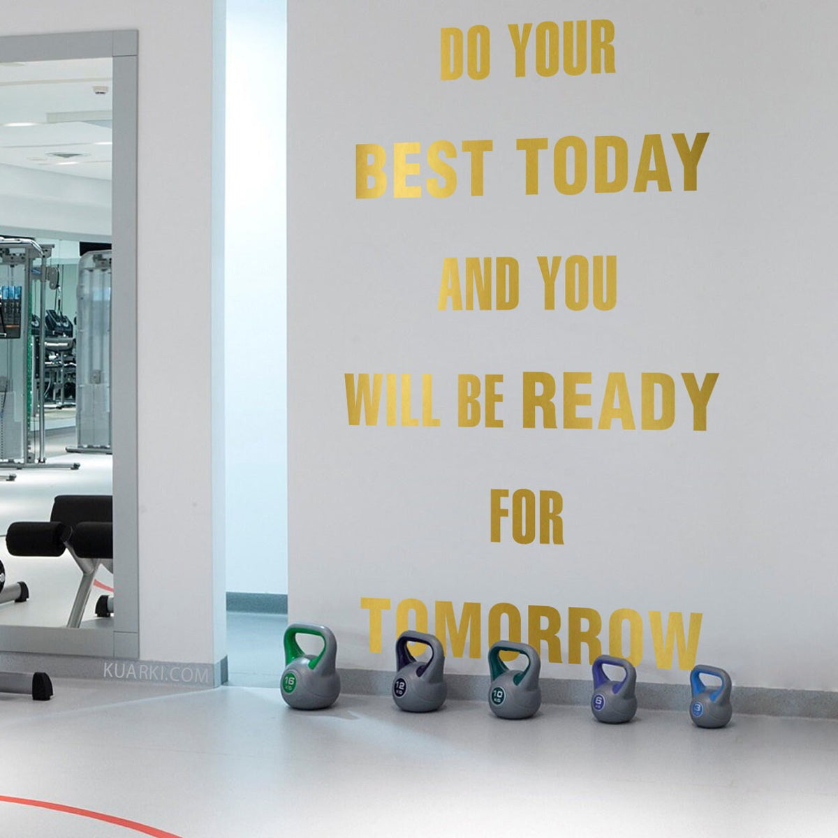 Motivational Gym Wall Decal, Fitness Exercise Sticker, Inspiring Home Decor