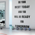 Motivational Gym Wall Decal, Fitness Exercise Sticker, Inspiring Home Decor