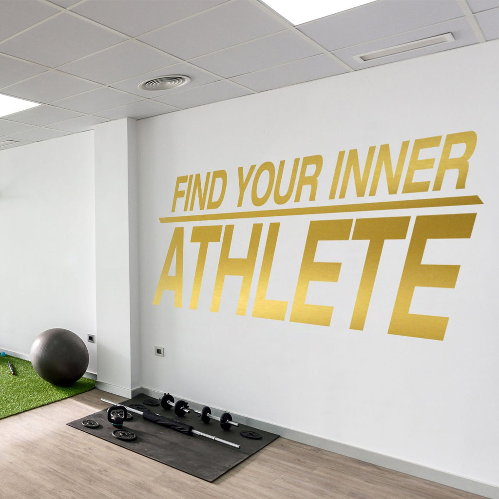 Find Your Inner Athlete Gym Wall Decal: Fitness Motivation