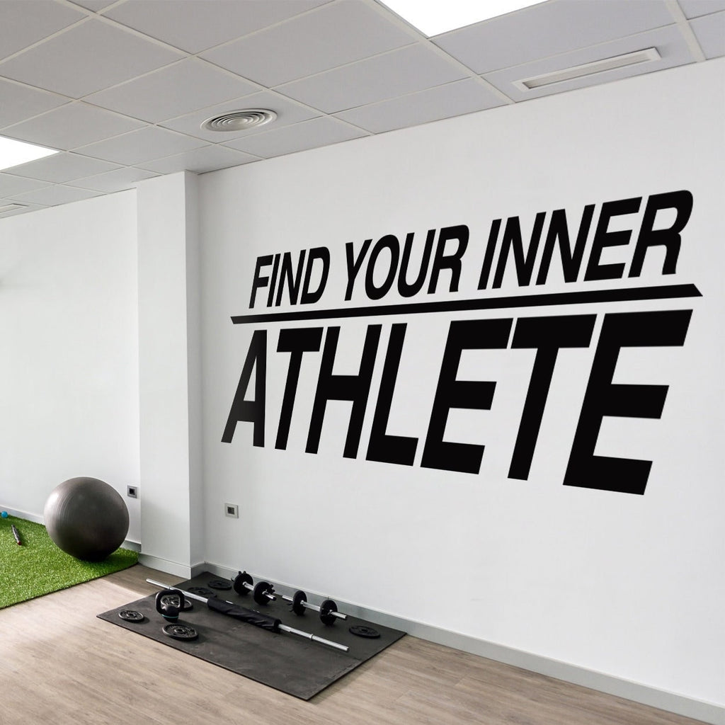 Find Your Inner Athlete Gym Wall Decal: Fitness Motivation