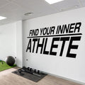 Find Your Inner Athlete Gym Wall Decal: Fitness Motivation