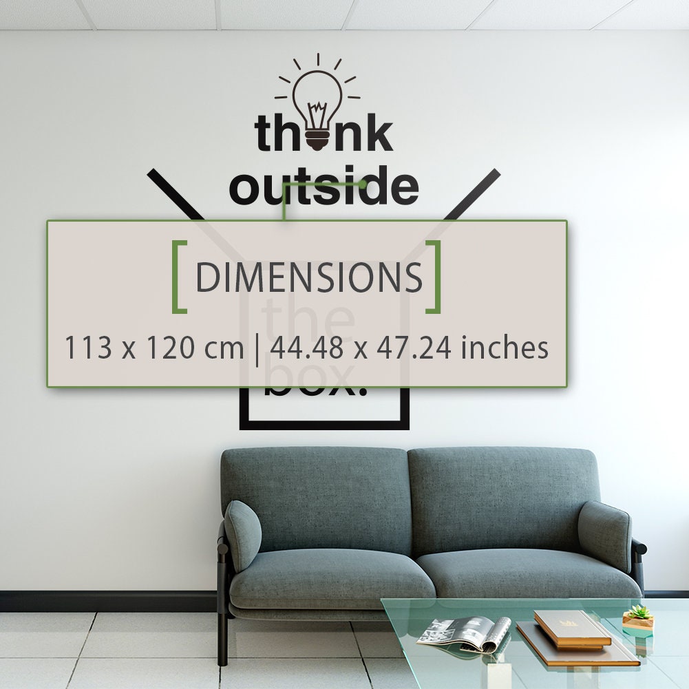Think Outside The Box Wall Decal - Office Decor