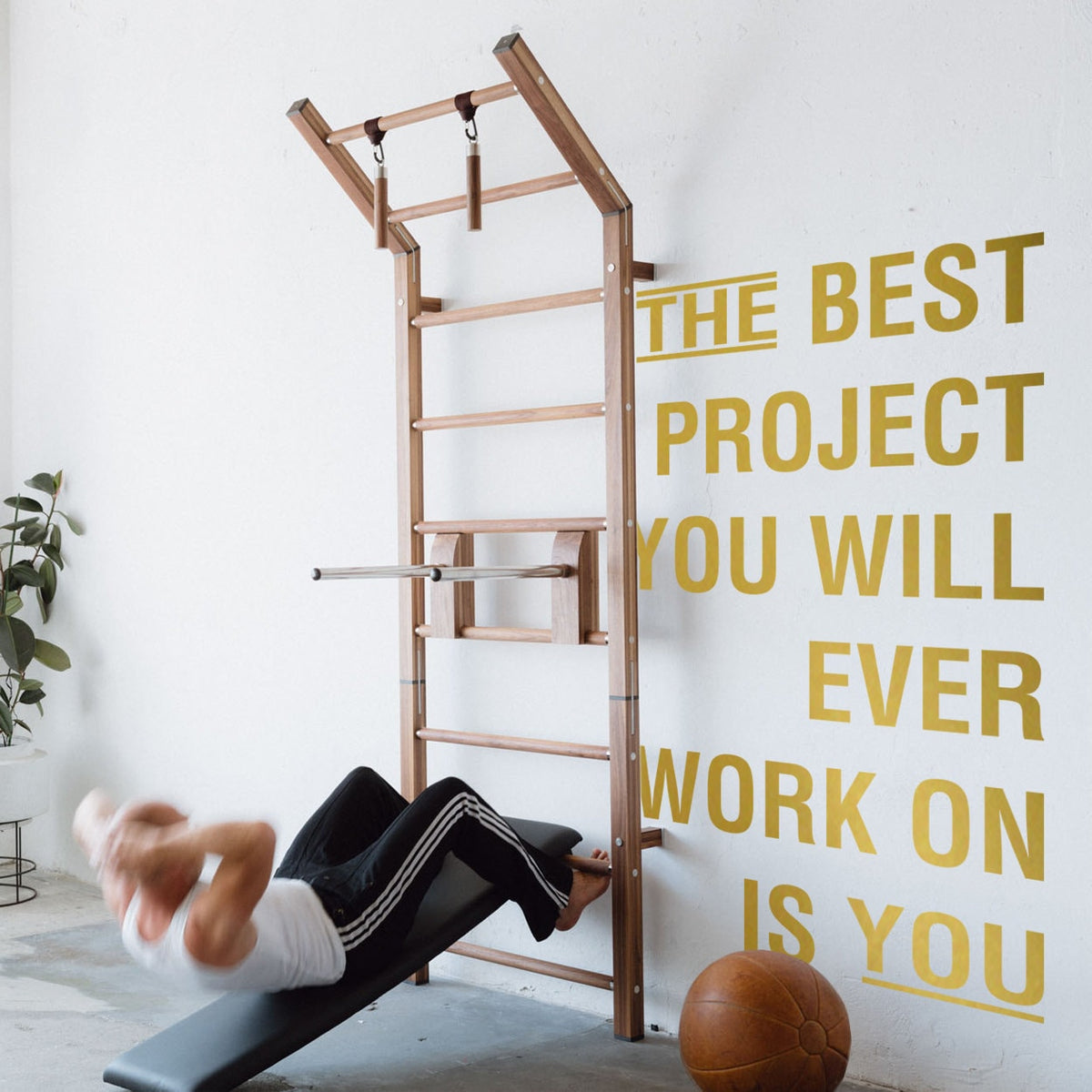 Gym Wall Decal: Motivational Fitness Quote Sticker