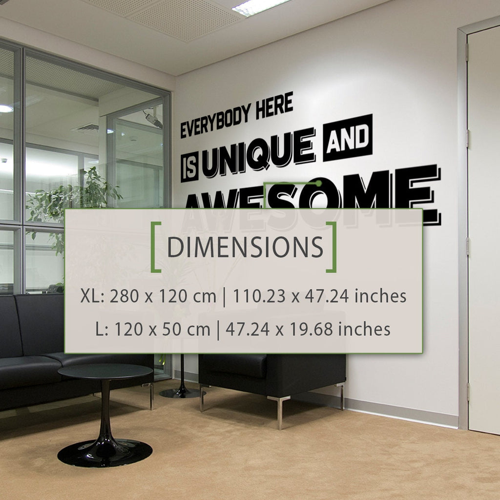 Office Wall Art, Unique, Awesome, Team, Inspiring, Office, Motivational, Office Decor, Office Wall Decal, Office Wall Decor, Office Decals