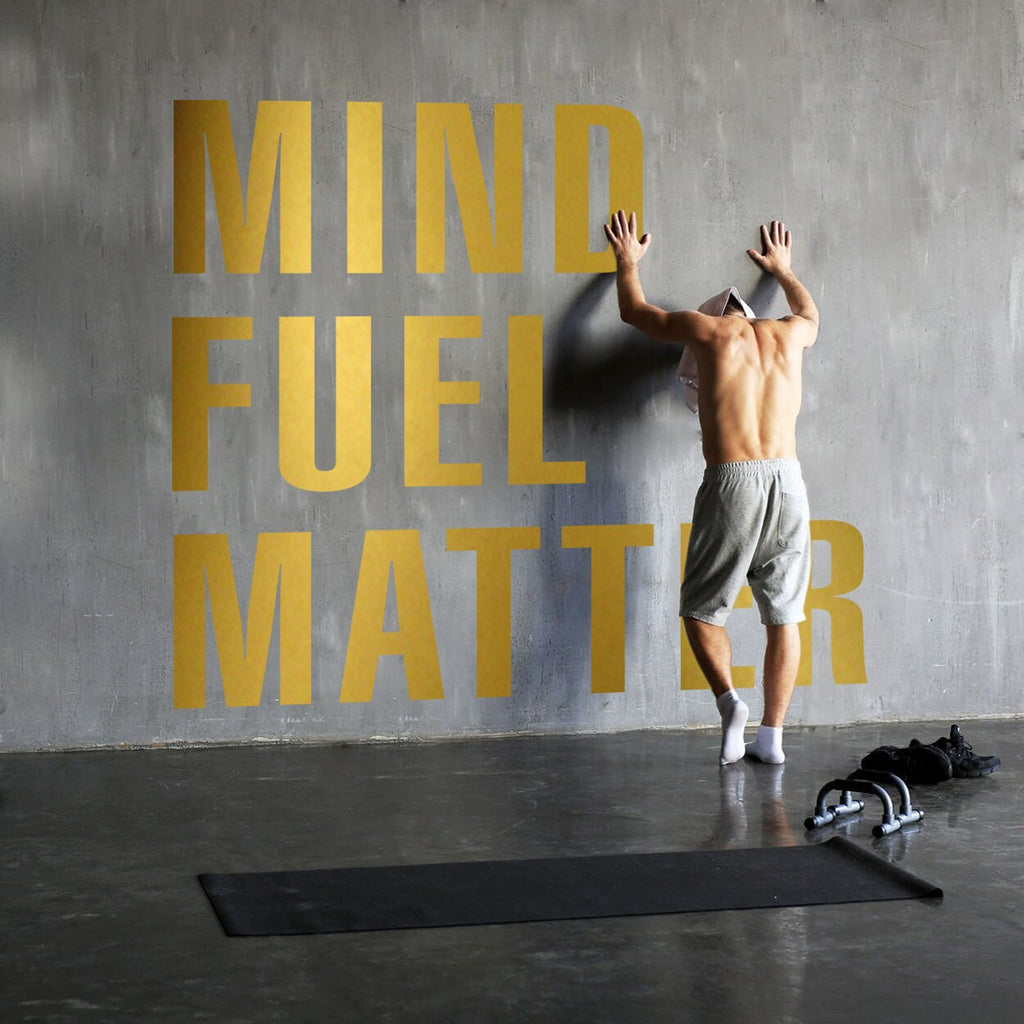 Mind Fuel Matter Gym Wall Decal: Fitness Motivation, Home Gym Decor