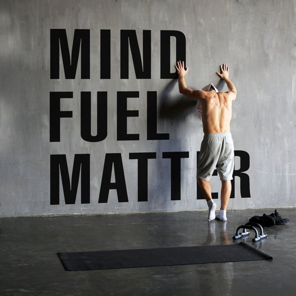Mind Fuel Matter Gym Wall Decal: Fitness Motivation, Home Gym Decor