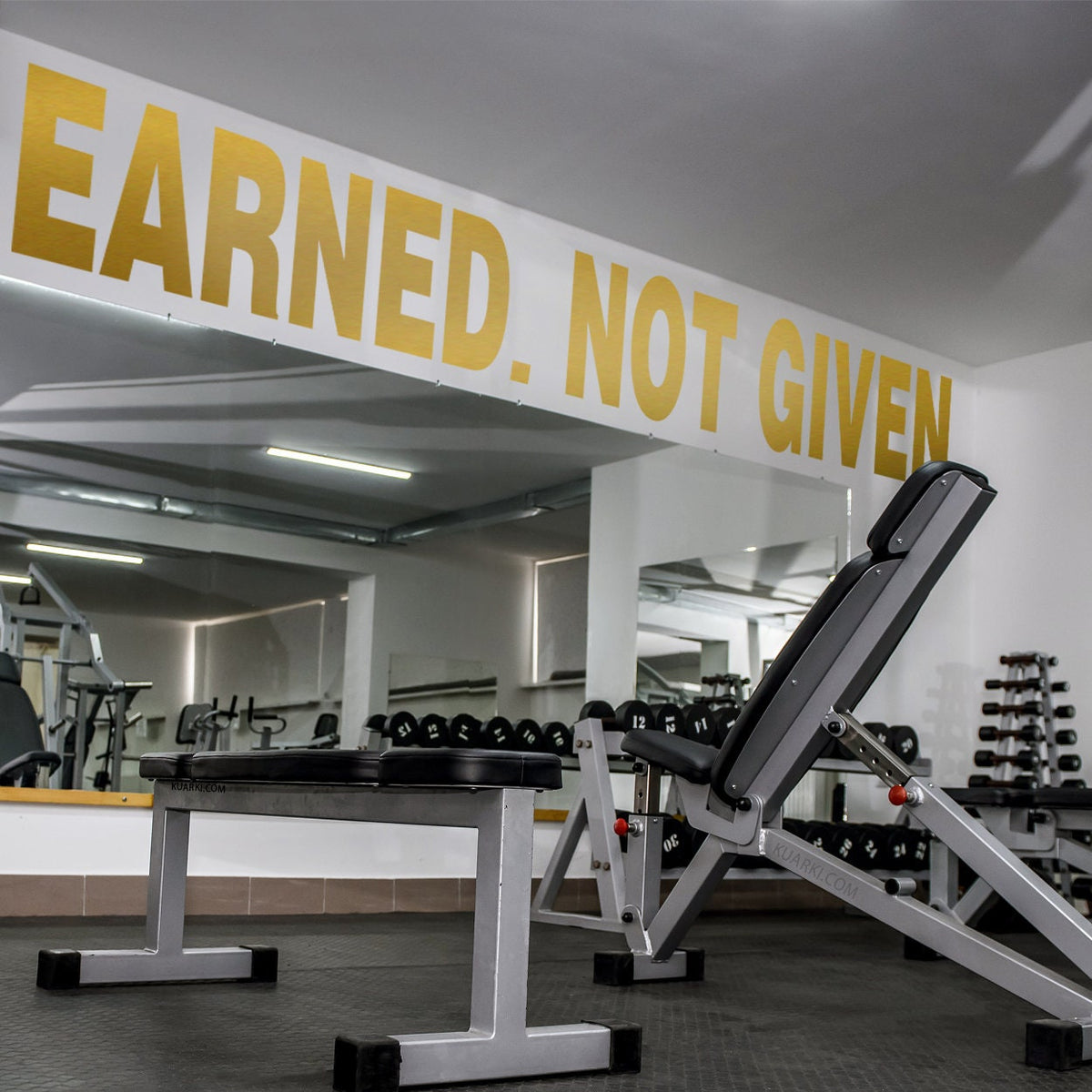 Earned. Not Given. Gym Motivation Quotes Wall Sticker