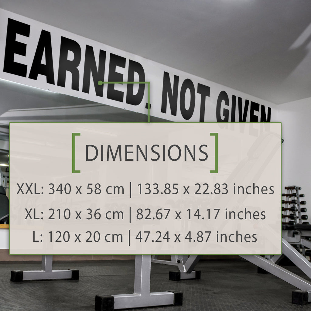 Earned. Not Given. Gym Motivation Quotes Wall Sticker