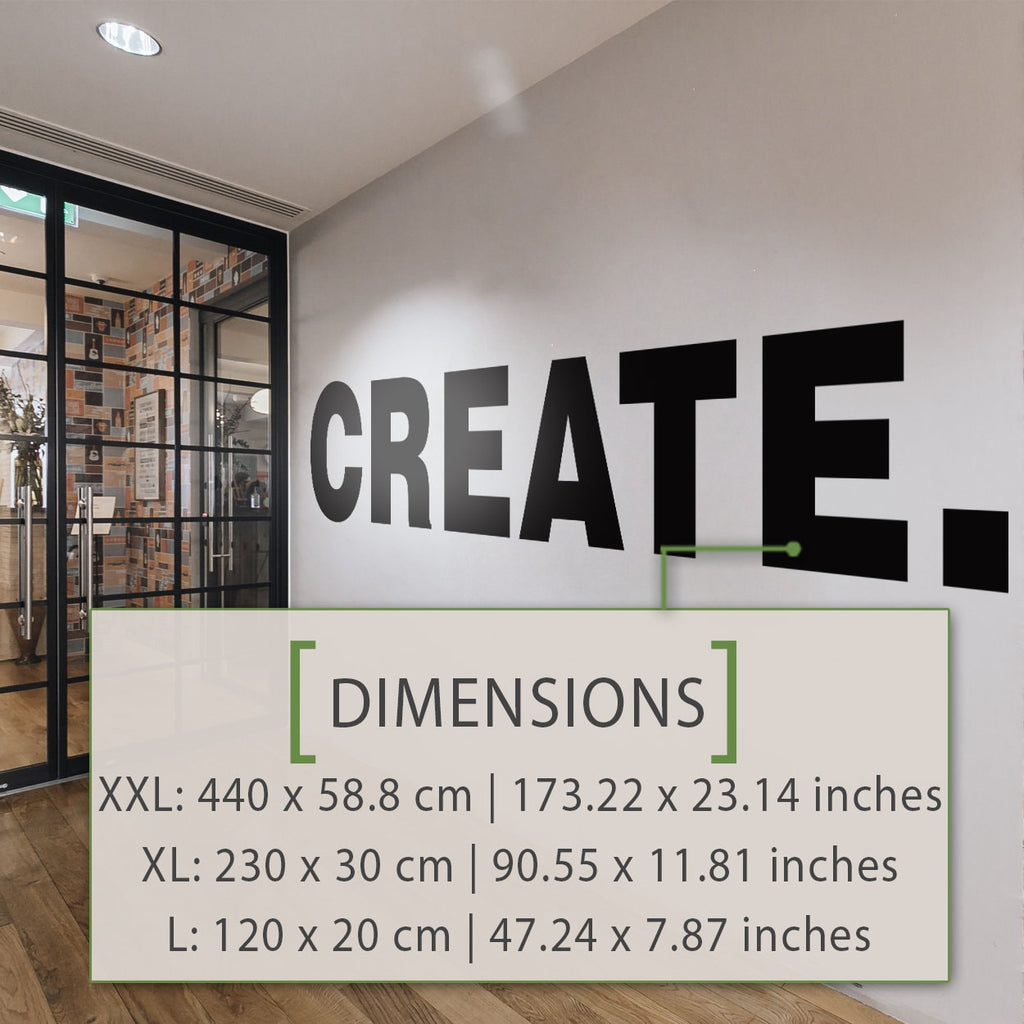 Create Vinyl Wall Decal for Office or Home Motivation and Decor
