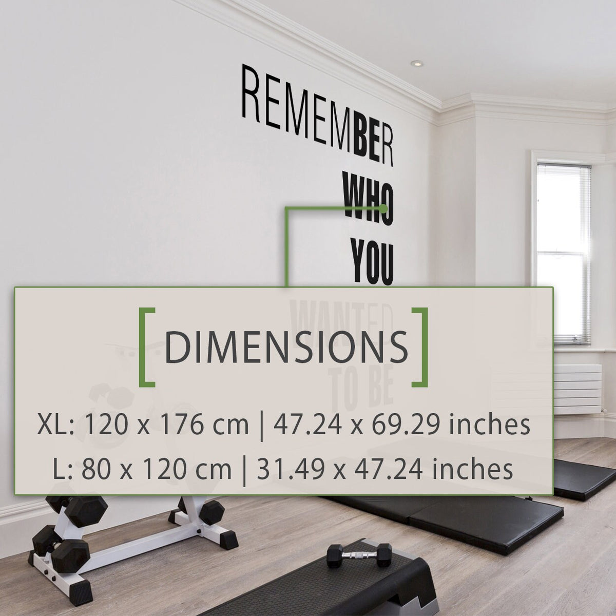Be Who You Want To Be Gym Wall Art
