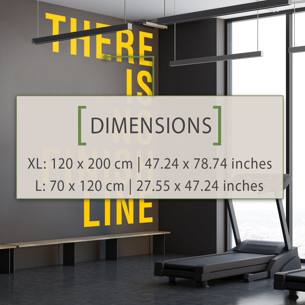 Gym Decor Wall Decal: There Is No Finish Line
