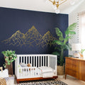 Minimalist Geometric Mountains Vinyl Wall Decal | Adventure & Modern Home Art