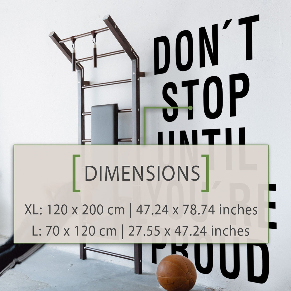 Dont Stop Until You Are Proud Motivational Gym Wall Sticker