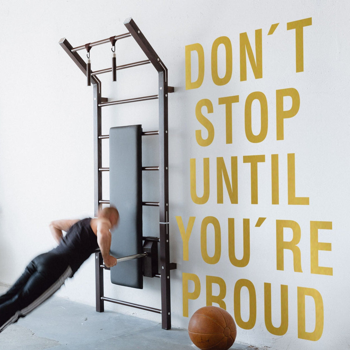 Dont Stop Until You Are Proud Motivational Gym Wall Sticker