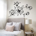 Southern Magnolia Vinyl Wall Decal: Minimalist Floral Home Decor