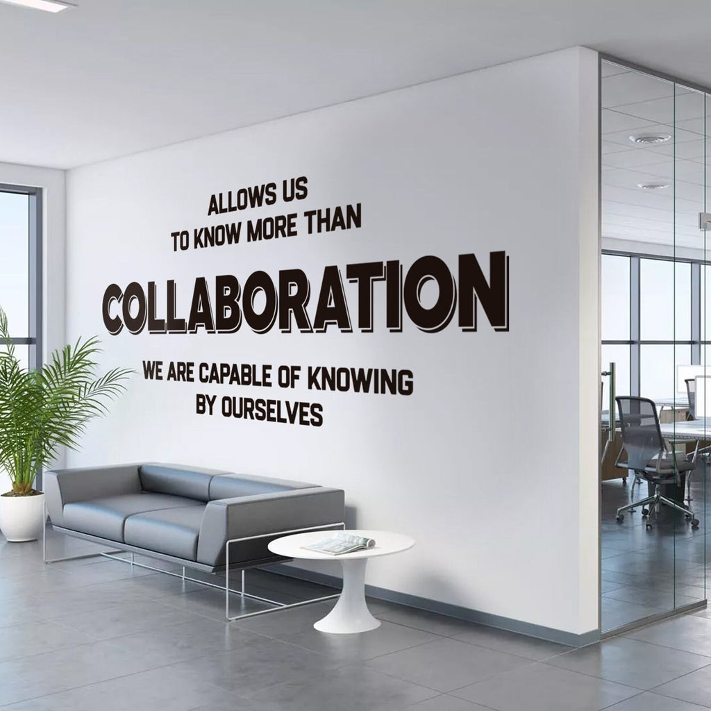 Collaboration Quote Wall Decal: Modern Office Decor