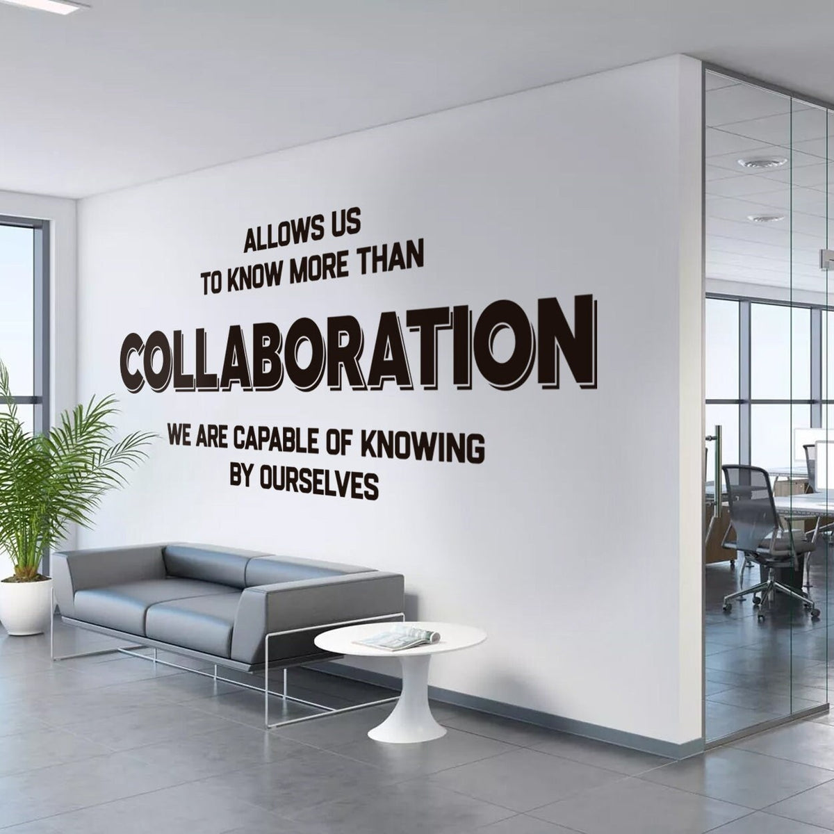 Collaboration Quote Wall Decal: Modern Office Decor