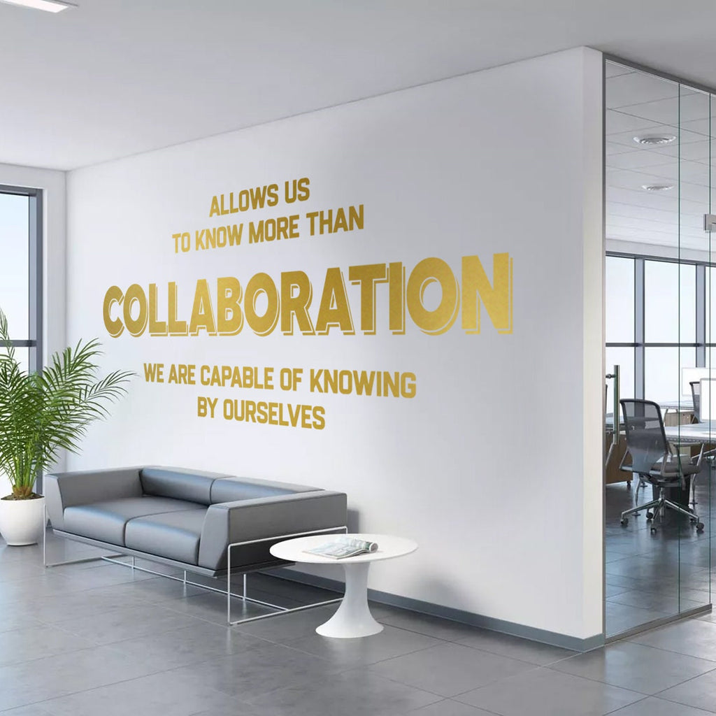 Collaboration Quote Wall Decal: Modern Office Decor