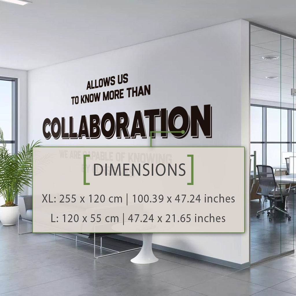 Collaboration Quote Wall Decal: Modern Office Decor