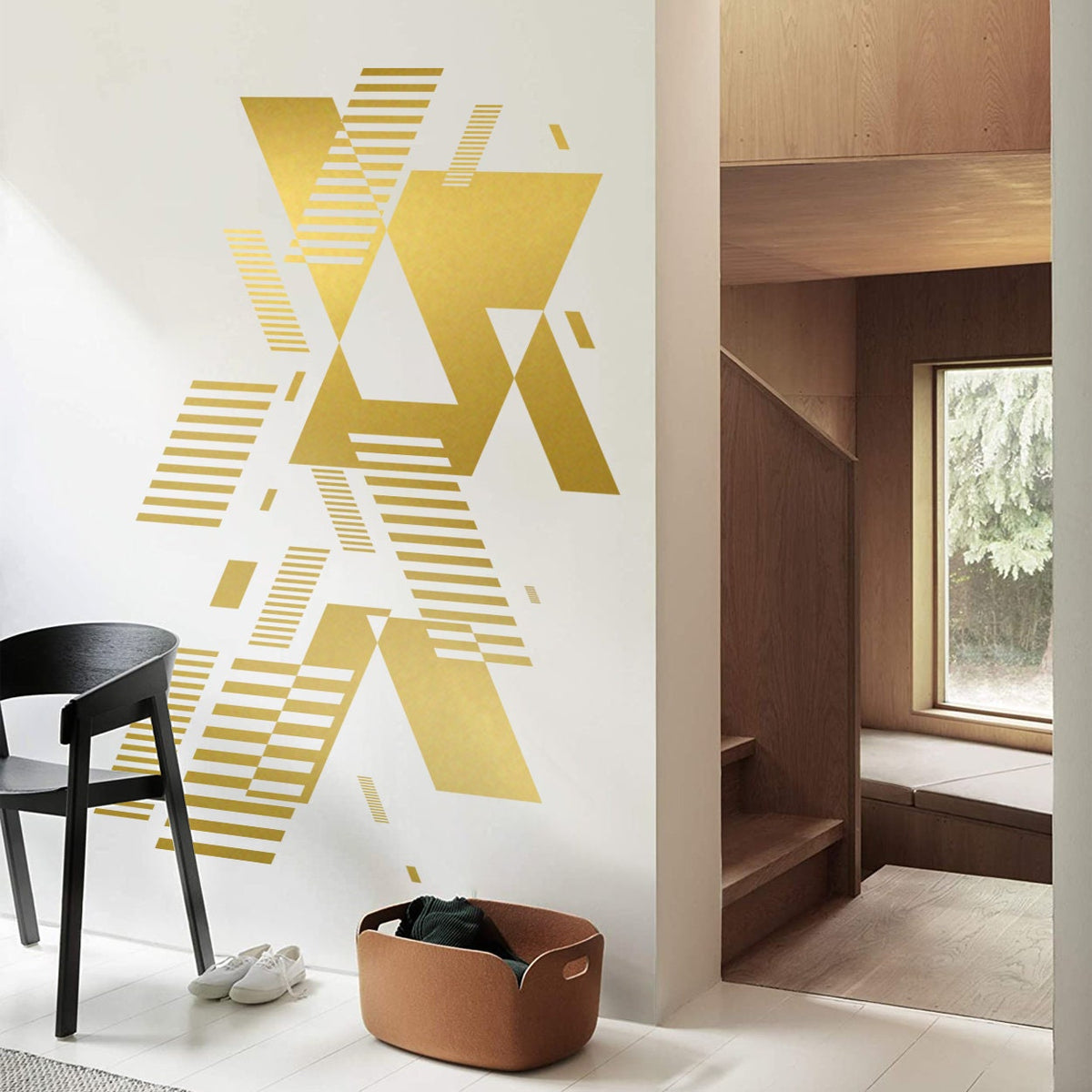Geometric Wall Decals: Mid-Century Modern Abstract Art