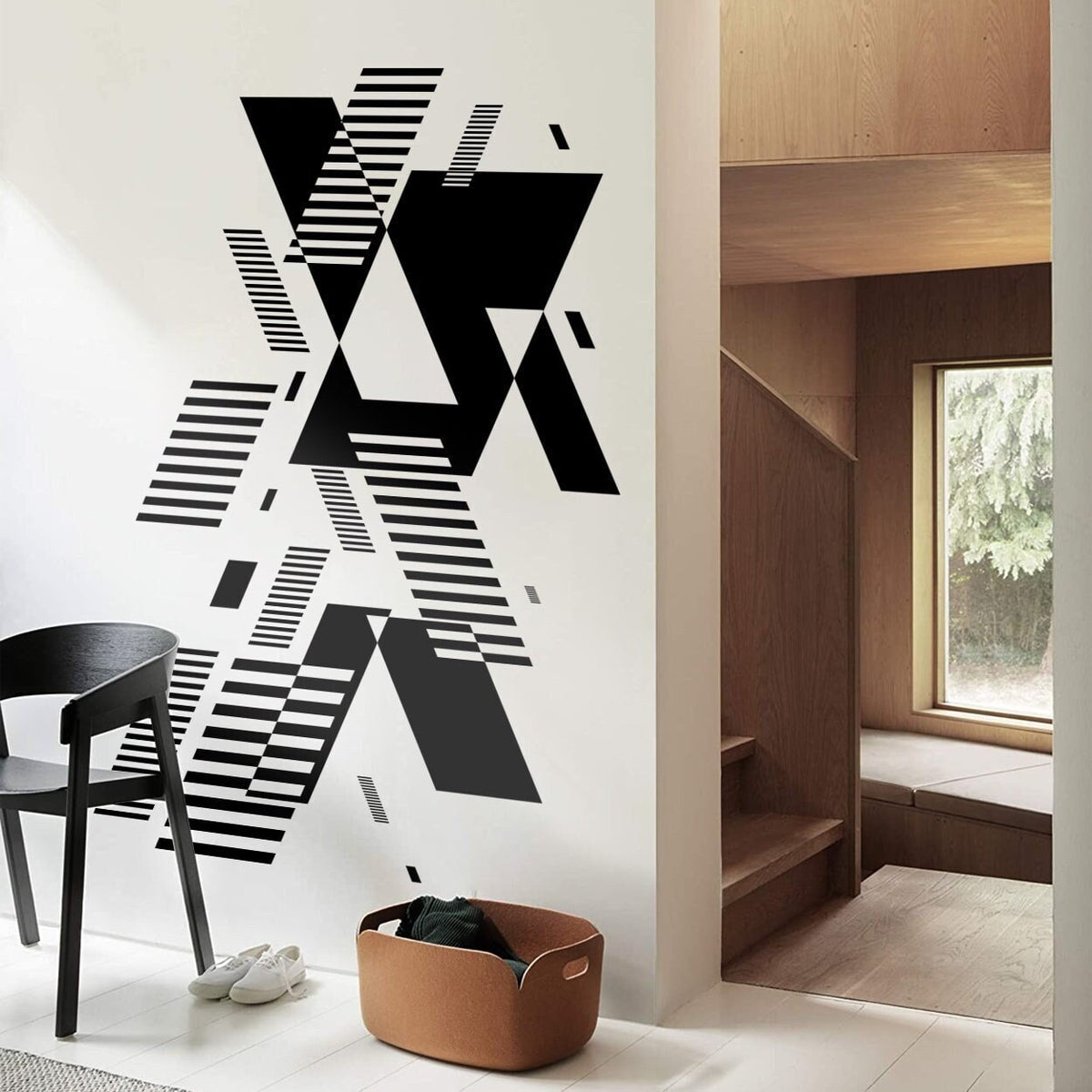 Geometric Wall Decals: Mid-Century Modern Abstract Art