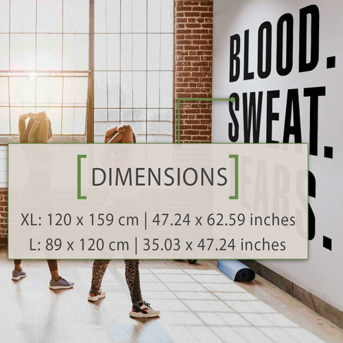 Blood, Sweat, Tears, Gym Wall Art Decor