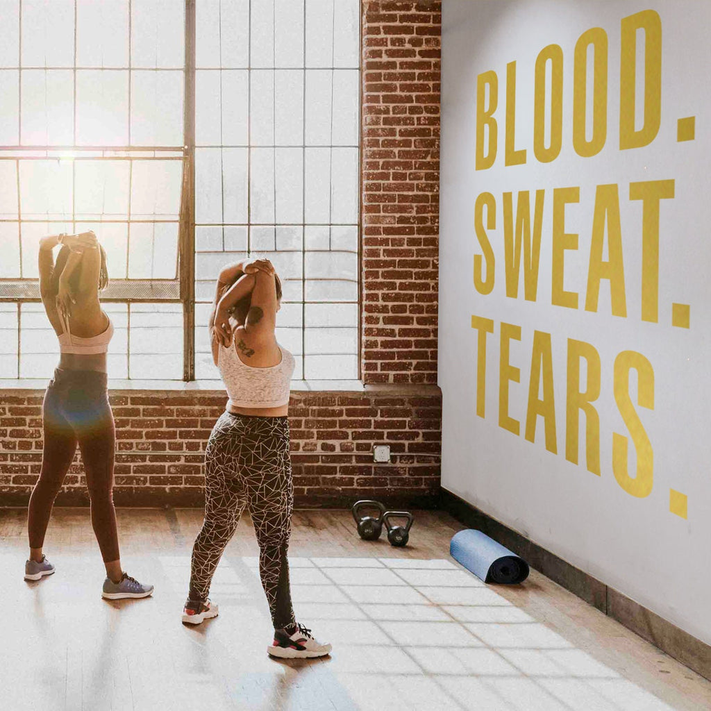 Blood, Sweat, Tears, Gym Wall Art Decor