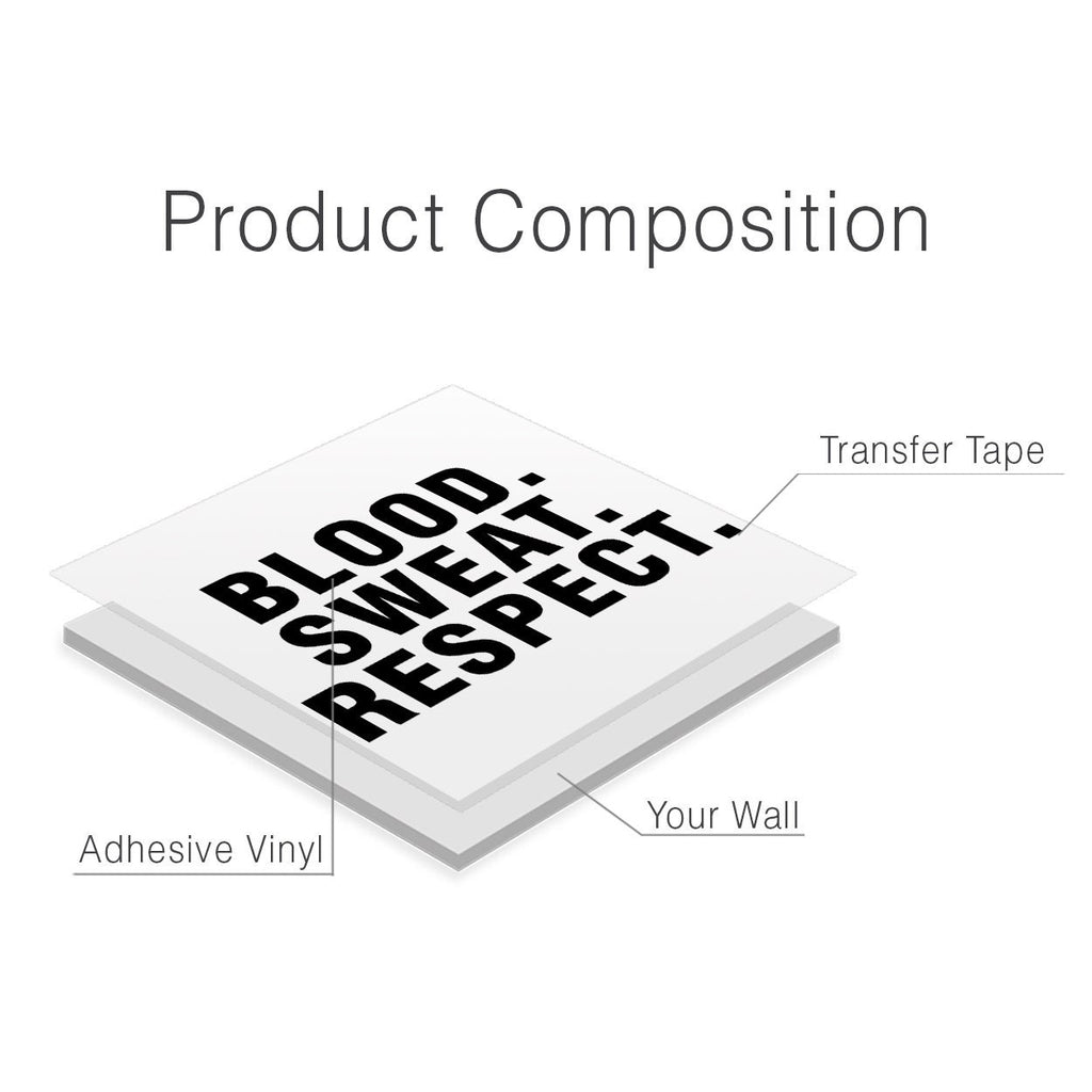 Blood Sweat Respect Gym Decor Wall Decal