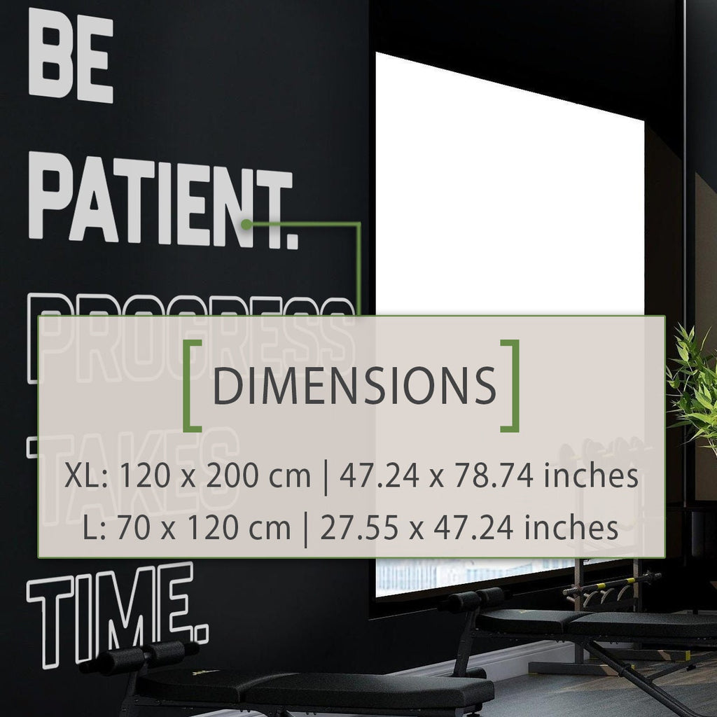Be Patient. Progress Takes Time. Gym Wall Decor Wall Art Sticker