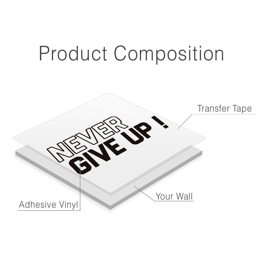 Never Give Up Gym Wall Decor Wall Sticker
