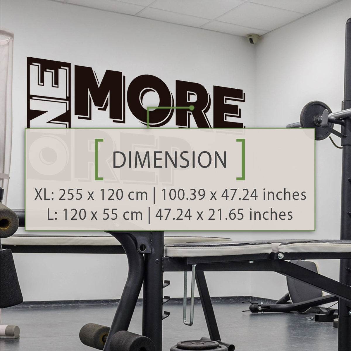 One More Rep Gym Wall Art Wall Decal