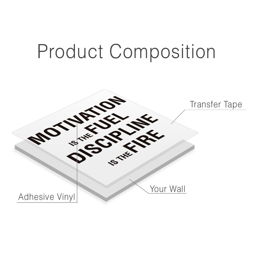 Gym Motivation Wall Decal: Fitness Exercise Stickers